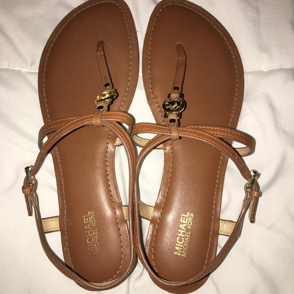 Brown Micheal Kors strap sandals